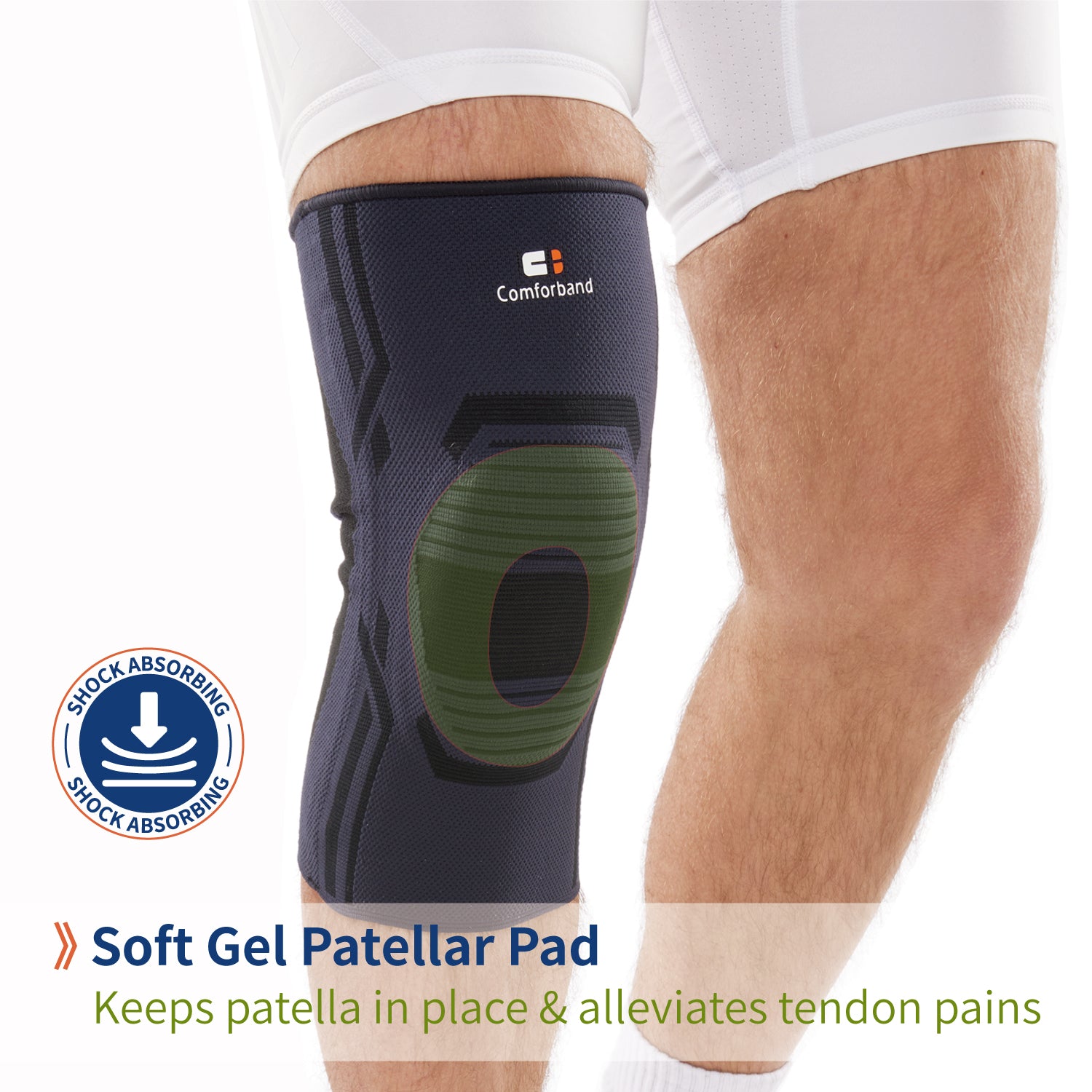 Stabilized Elastic Knee Support with Patellar Pad