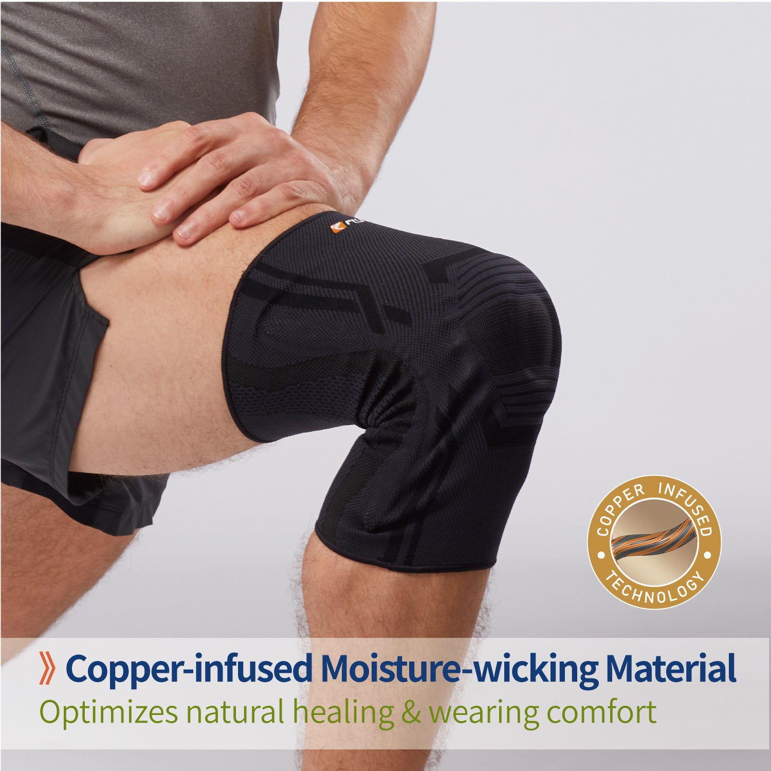 Stabilized Elastic Knee Support with Patellar Pad