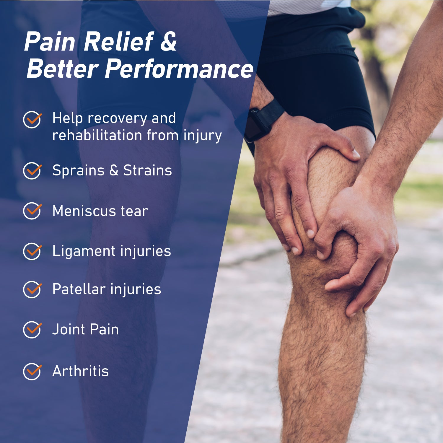 Stabilized Elastic Knee Support with Patellar Pad