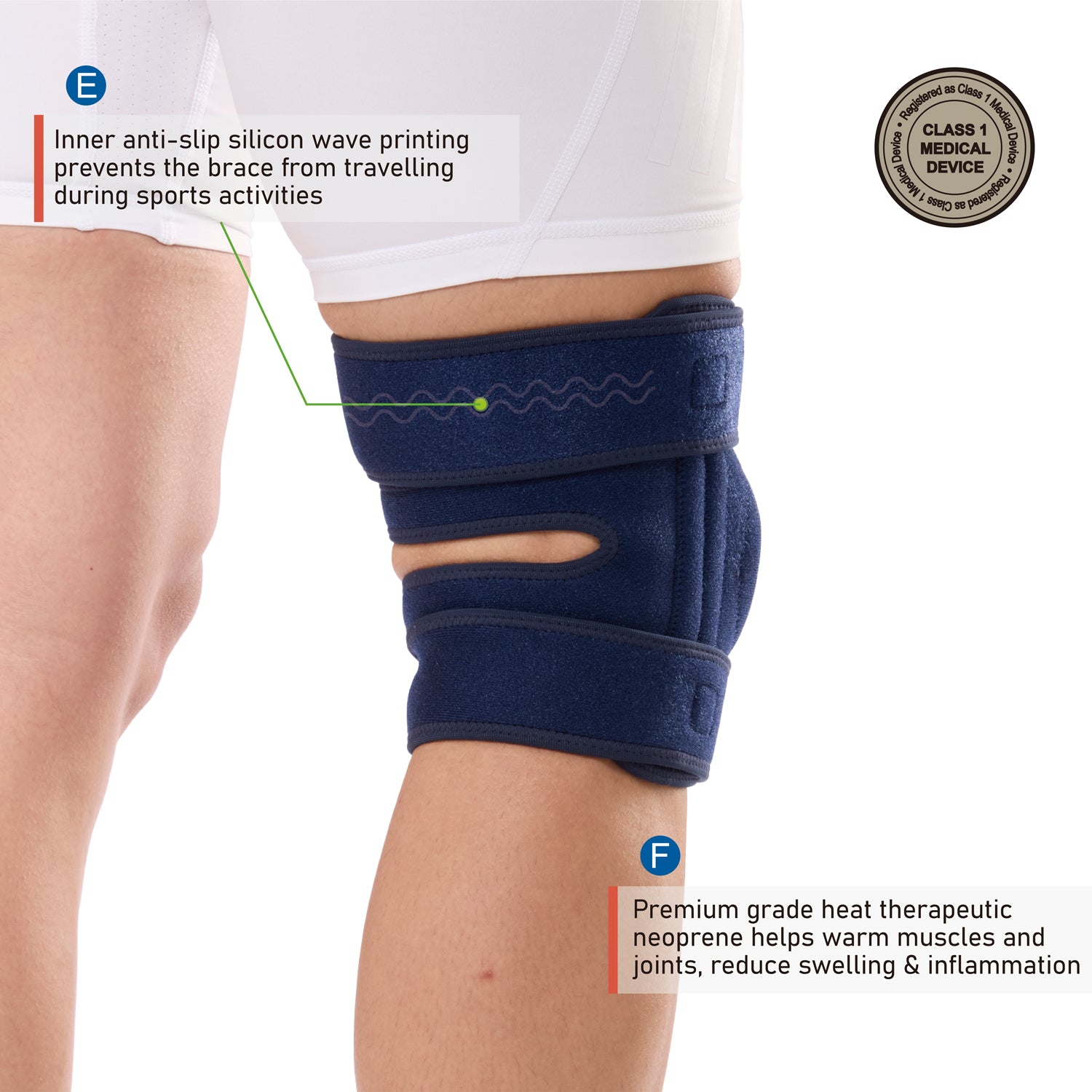 Adjustable Knee Brace with Side Stabilizers